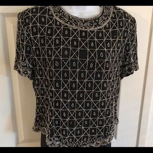 VTG Papell Boutique Evening Blouse SZ XL